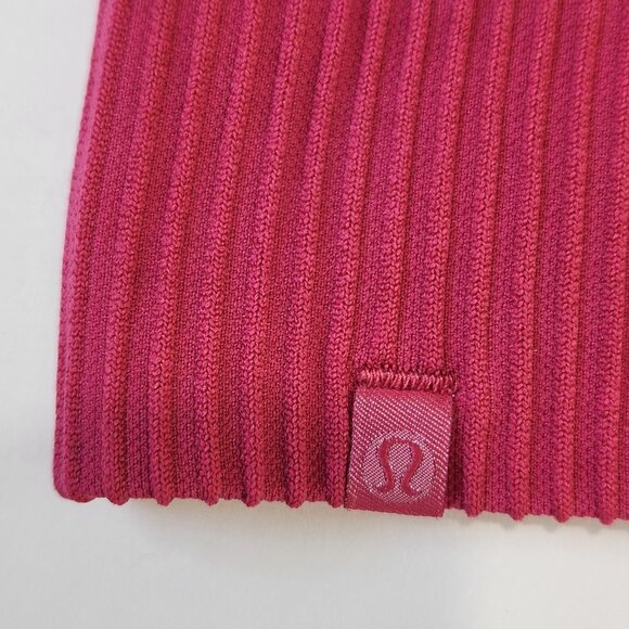 Lululemon Rest Less Hoodie Violet Red 8 Long Sleeve Textured Athletic W3BKFS - Picture 8 of 8